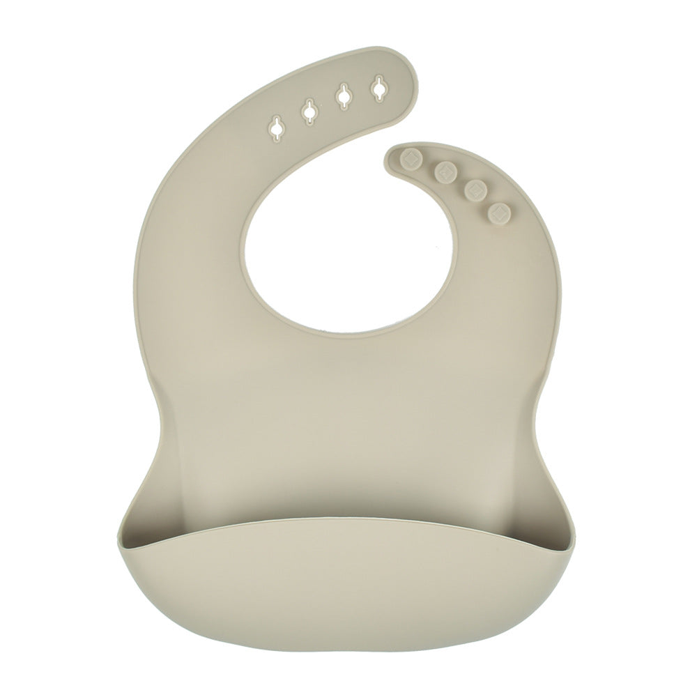 Silicone baby eating bib Easy to clean baby bib saliva towel Waterproof and leak-proof children's silicone saliva pocket
