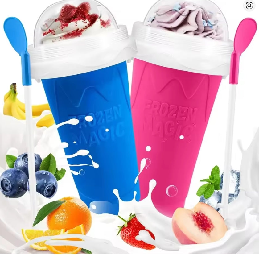 Slushy Maker Cup DIY Smoothie Cup Pinch Cup TIK TOK Frozen Magic Squeeze Cup Cross-border Hot Sale