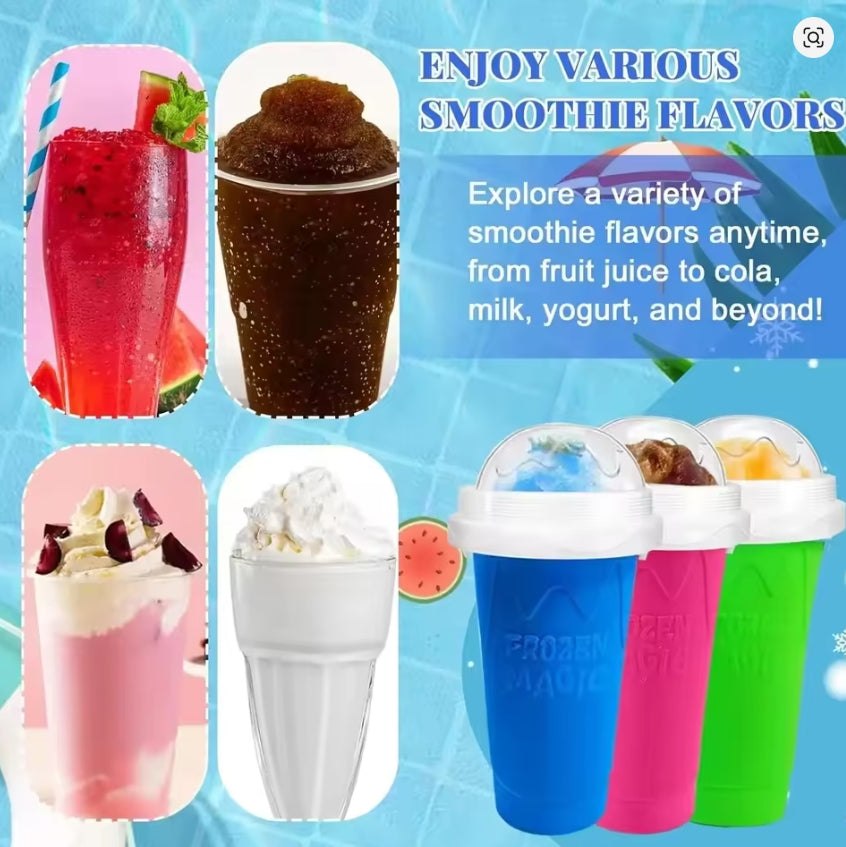 Slushy Maker Cup DIY Smoothie Cup Pinch Cup TIK TOK Frozen Magic Squeeze Cup Cross-border Hot Sale