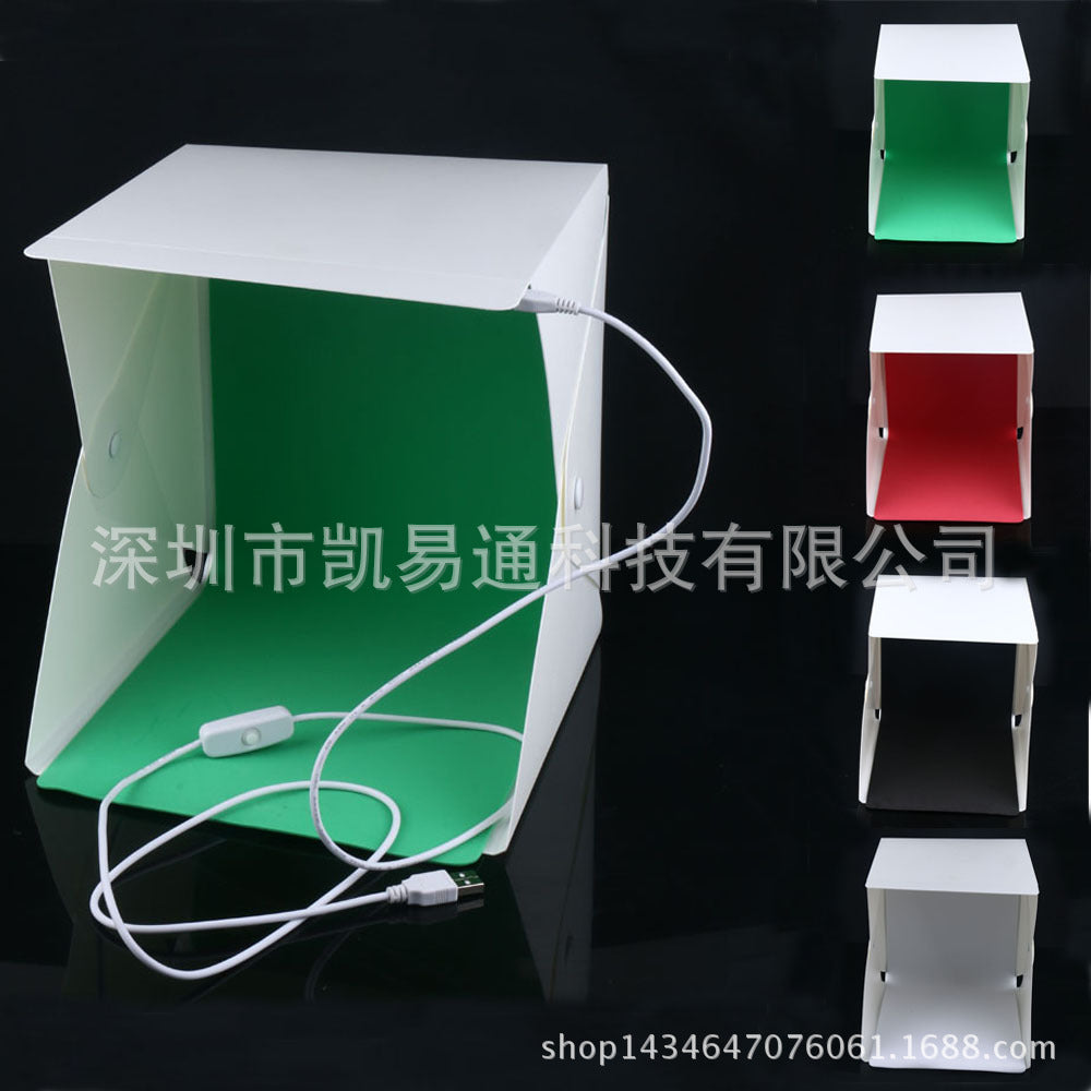 Button studio, soft box, LED shooting table, mini camera box, small studio, light box
