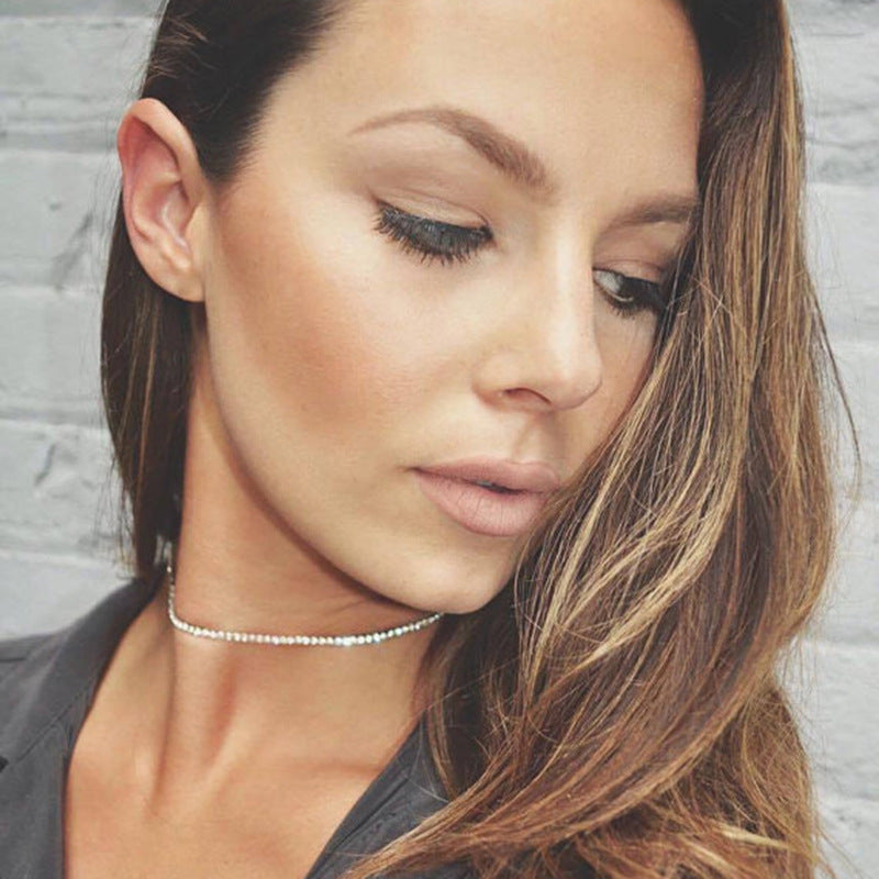 N5612 Europe and America simple temperament model diamond necklace women Clavicle necklace necklace choker hot items