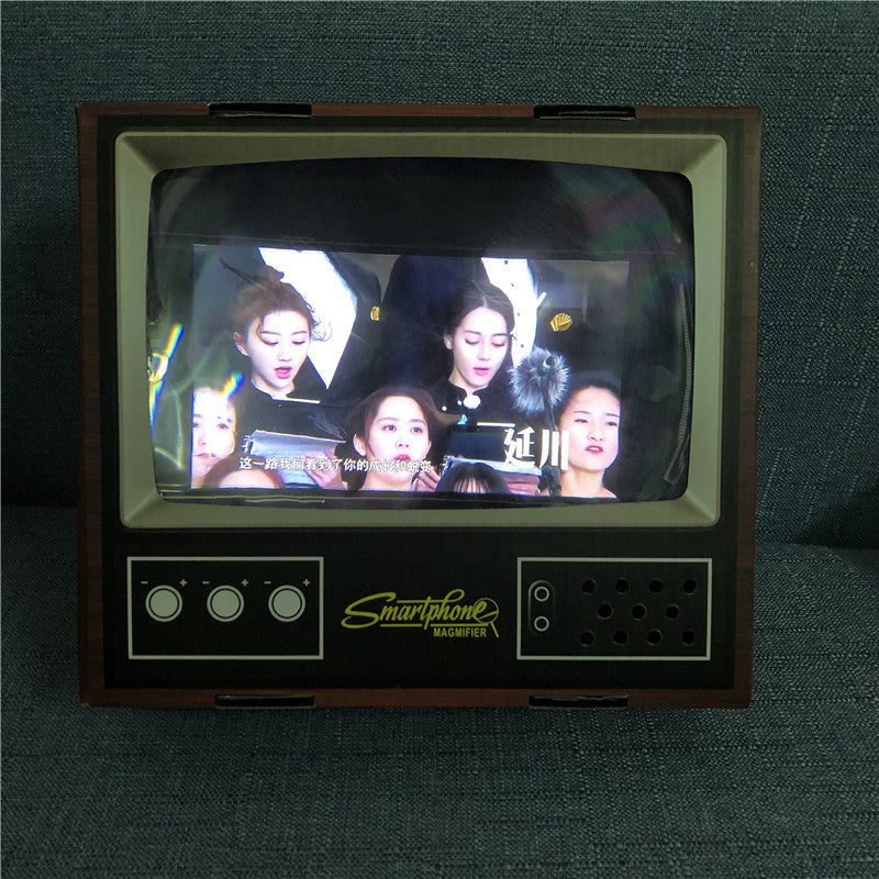 Creative paper retro TV magnifying glass desktop ornaments TV mobile phone magnifying glass screen explosion direct sales