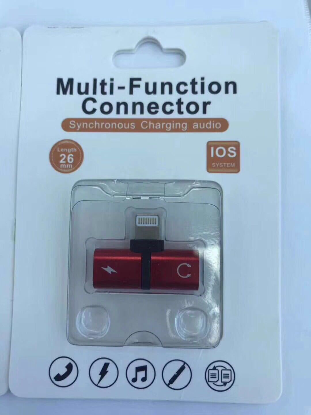 2 In 1 Dual Ports Headphone Adapter Phone Case Charger Audio Splitter 8Pin 1 To 2 Audio/Charging for Iphone X XR XS Max 7 8 Plus