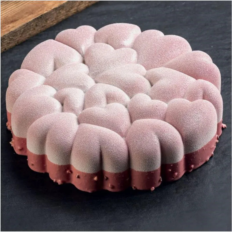 Stitching Heart Love Silicone Cake Mold For Baking Valentines Day Wedding Mousse Moulds Cake Decorating