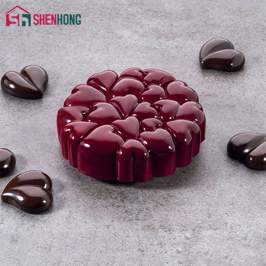 Stitching Heart Love Silicone Cake Mold For Baking Valentines Day Wedding Mousse Moulds Cake Decorating