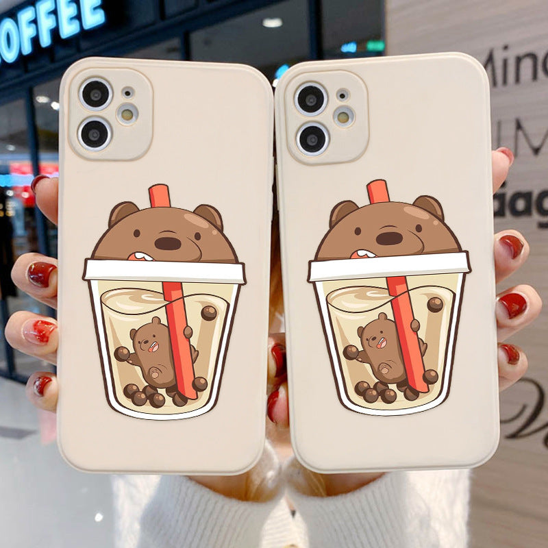 Cartoon cute Phone13pro max mobile phone case Apple 12 Pro all-inclusive 11 soft xr/8p suitable for couples