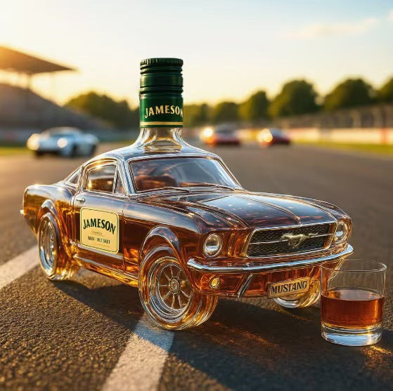 Empty whiskey vodka bottle water car whiskey bottle car red wine special-shaped sealed wine bottle