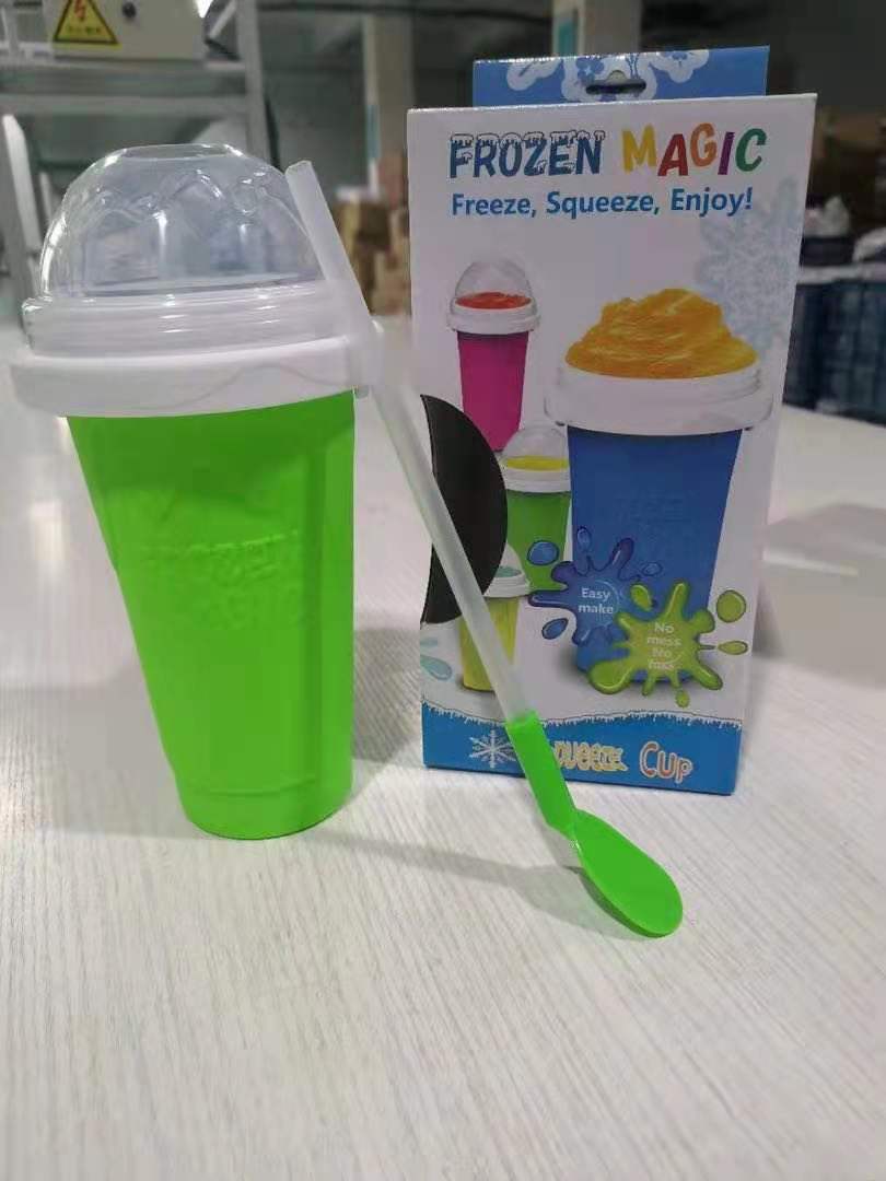 Slushy Maker Cup DIY Smoothie Cup Pinch Cup TIK TOK Frozen Magic Squeeze Cup Cross-border Hot Sale