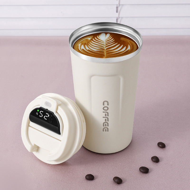 Cross-border gradient color smart second generation concave and convex cup 304 stainless steel thermos cup car cup portable coffee cup