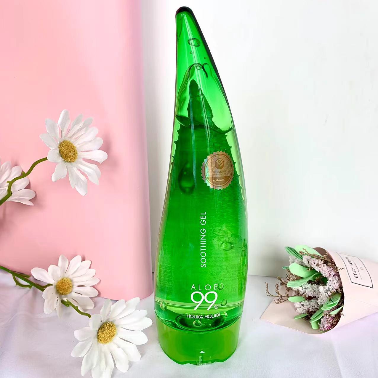 HOLIKA Natural Aloe Vera Gel 250ml South Korea Imported 55ml After-sun Soothing Mask Skin Care