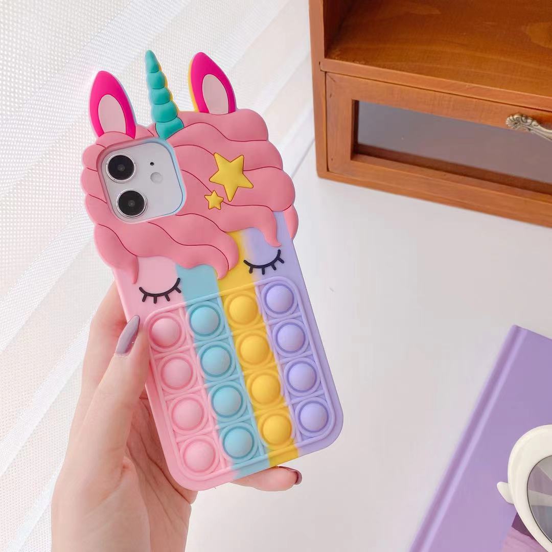 Apple 12 mobile phone case rodent extermination pioneer bubble eyelash unicorn suitable for XSmax silicone iphone11pro/7