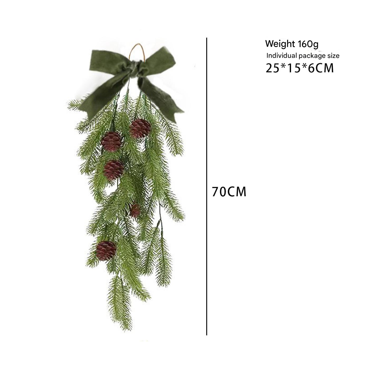Christmas decorations, hanging ornaments, teardrop Christmas trees, bows, red berries, flocked PE wall hangings, rattan wreaths, and other decorative items.