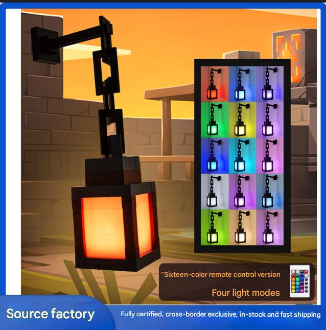 World glow-in-the-dark peripherals, color-changing potion bottles, Minecraft torches, diamond models, night lights, small night lights