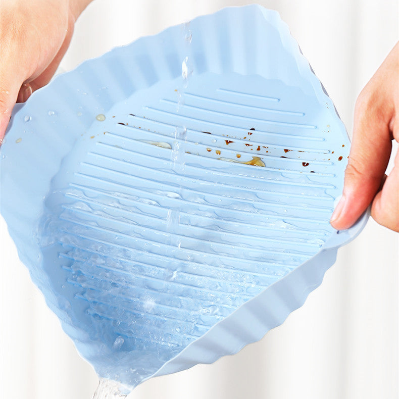 New Air Fryer Tray Silicone Fryer Mat Baking Pan Oven Tray Silicone Kitchen Supplies