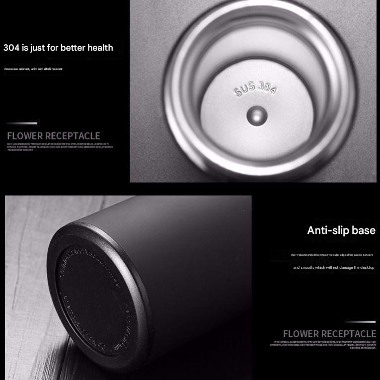 Smart temperature display 304 stainless steel gift custom insulation cup simple portable business tea brewing event gift water cup