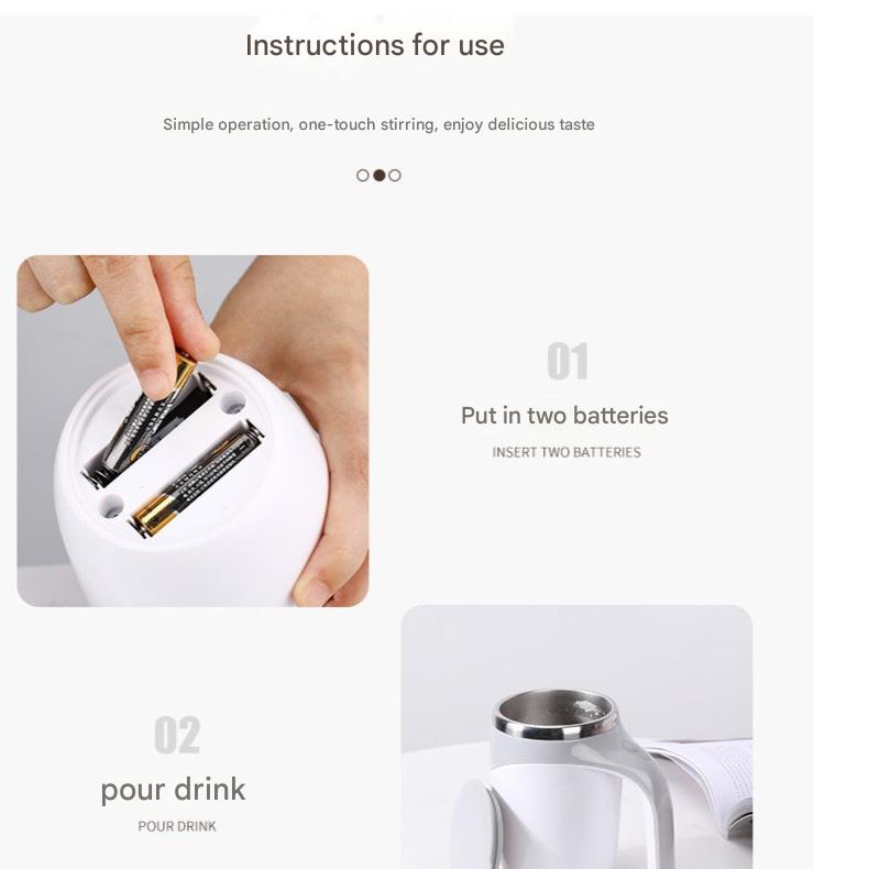 Fully automatic electric stirring cup, soy milk coffee cup, magnetic rotating stainless steel cross-border hot-selling charging water cup printing