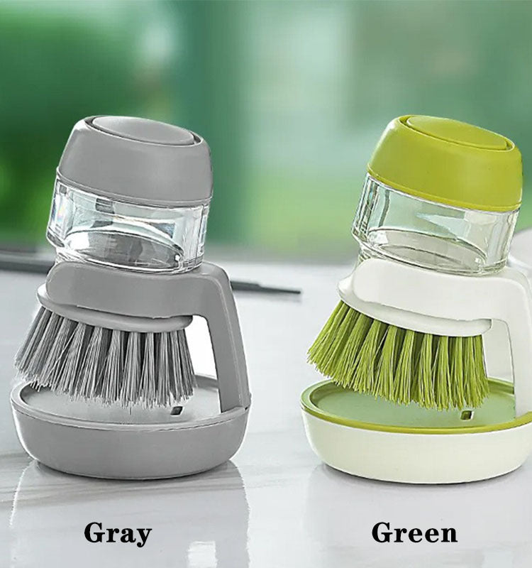 Pot brush decontamination and descaling cleaning brush kitchen press degreasing pot washing brush automatic liquid filling dishwashing brush