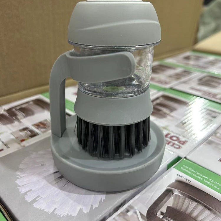 Pot brush decontamination and descaling cleaning brush kitchen press degreasing pot washing brush automatic liquid filling dishwashing brush