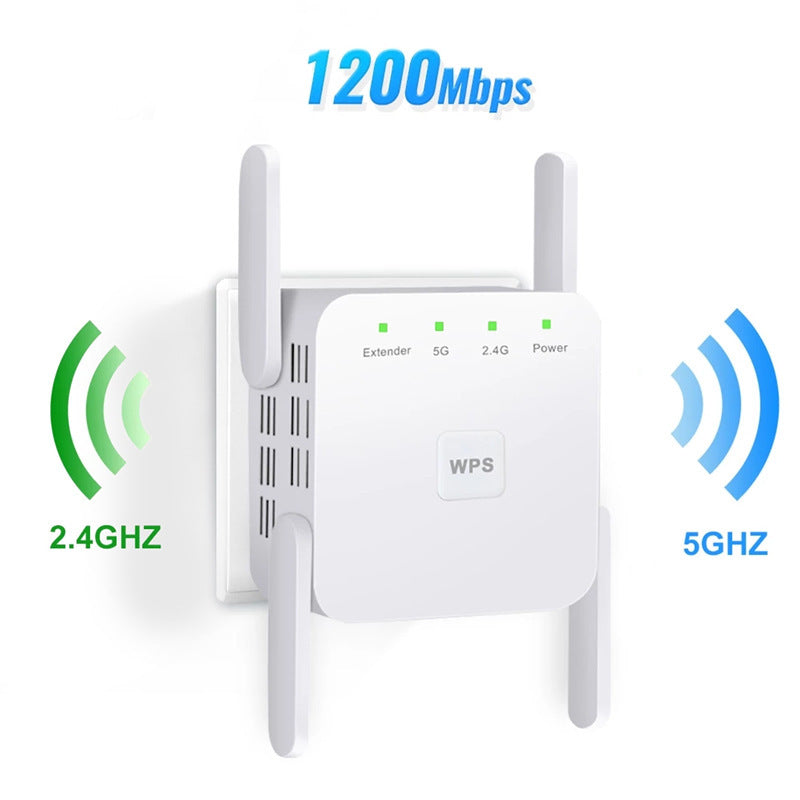 Gigabit wifi repeater AC dual-band smart high-power amplifier wireless network signal extender booster