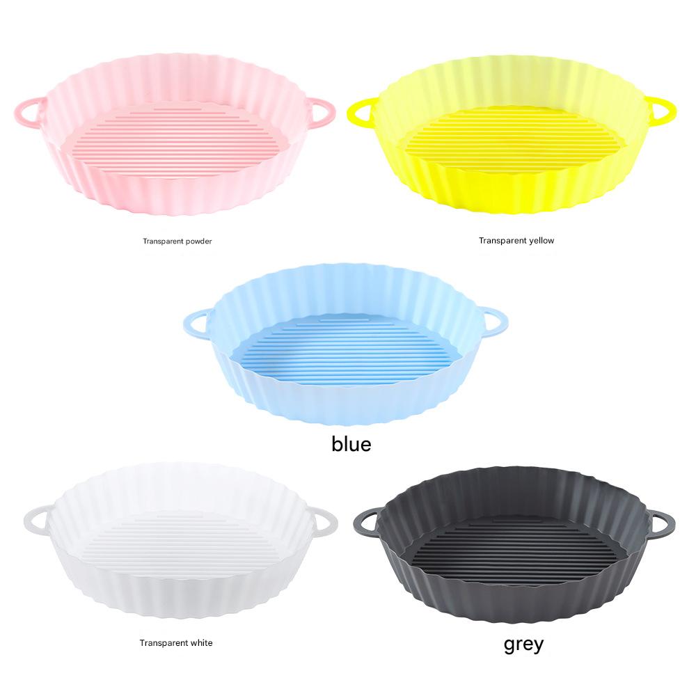 New Air Fryer Tray Silicone Fryer Mat Baking Pan Oven Tray Silicone Kitchen Supplies