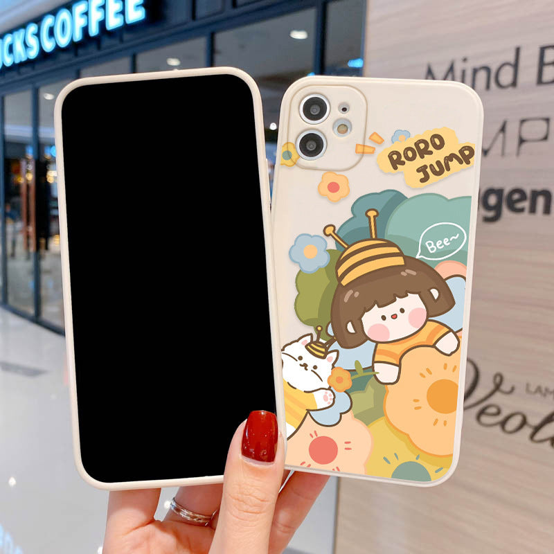 Cartoon cute Phone13pro max mobile phone case Apple 12 Pro all-inclusive 11 soft xr/8p suitable for couples