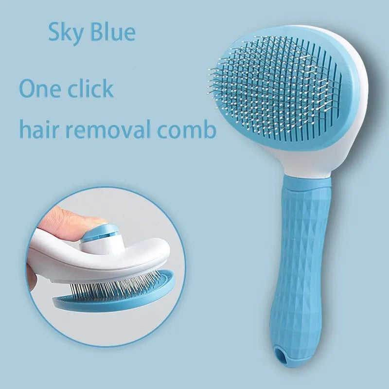 Cute cat claw comb one-click to remove floating hair comb pet massage comb cat hair cleaning cat needle comb pet comb dog comb