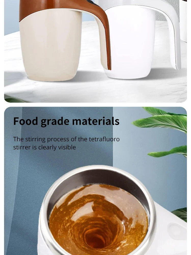 Fully automatic electric stirring cup, soy milk coffee cup, magnetic rotating stainless steel cross-border hot-selling charging water cup printing