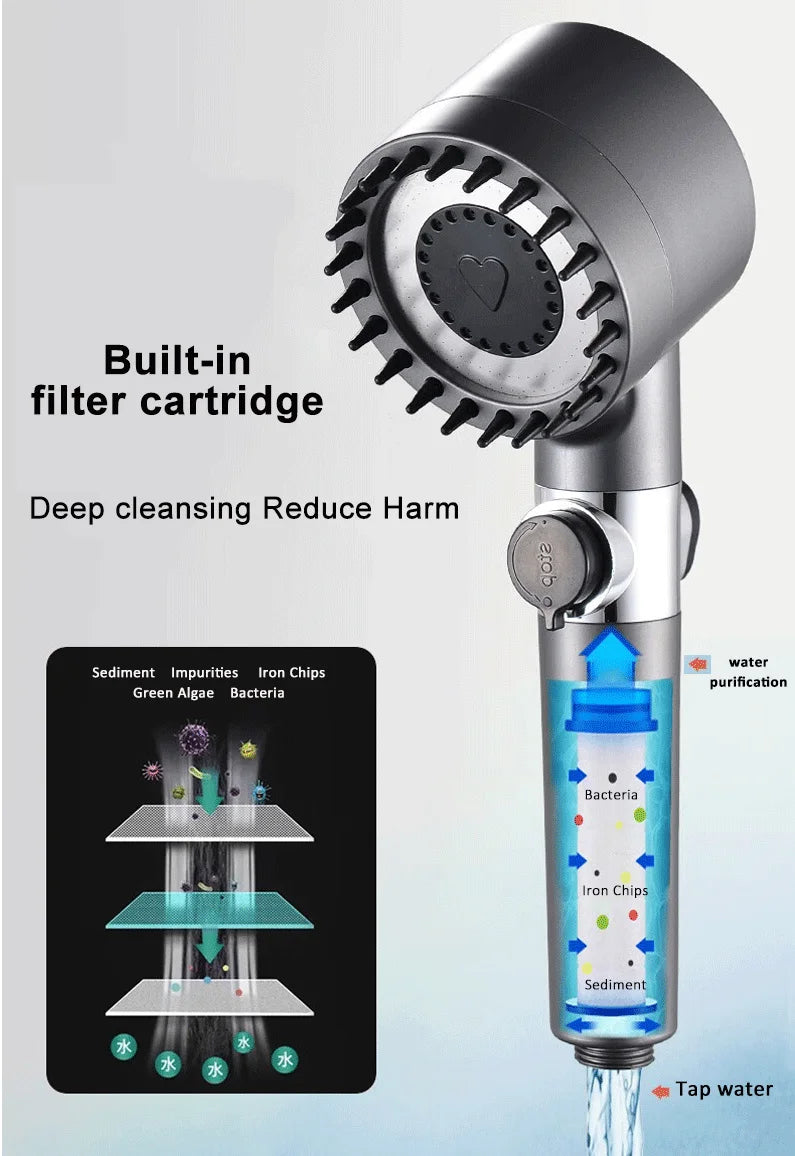 Dai spray powerful supercharged shower head bathroom bath filter shower head spray bath shower head shower set