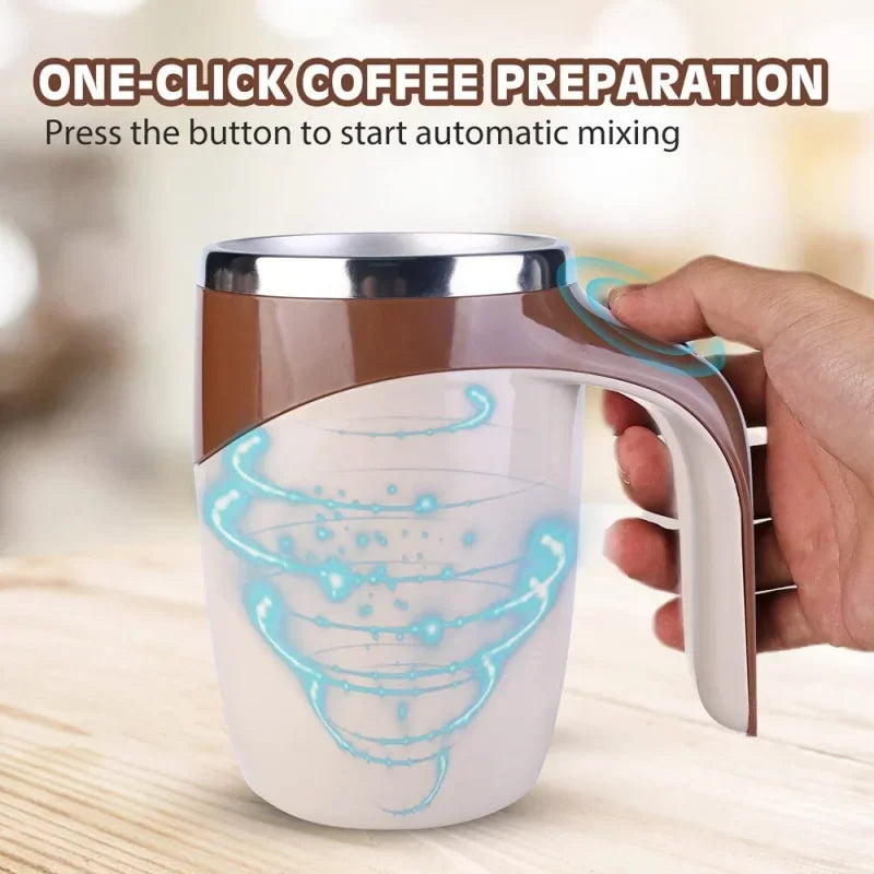 Fully automatic electric stirring cup, soy milk coffee cup, magnetic rotating stainless steel cross-border hot-selling charging water cup printing