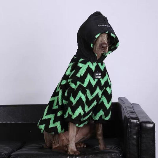 Red and Green Corduroy Dog Sweatshirt